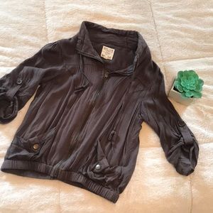 Dark olive short jacket